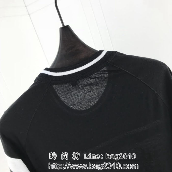 GVC紀梵希 19ss春夏新款 立體字母刺繡 絲光棉短袖 男女同款 ydi1452